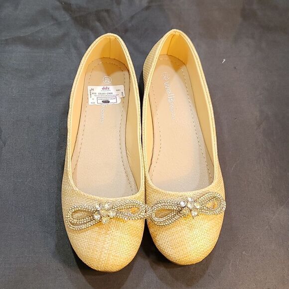 BRAND NEW WELLSFOUNTN RHINESTONE BOWNOT ROUND TOE FLAT G1 - Picture 3 of 15